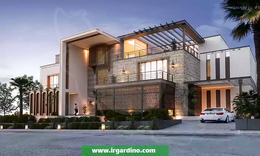 تکنیک طراحی نمای ویلا طراحی نمای ویلای مدرن