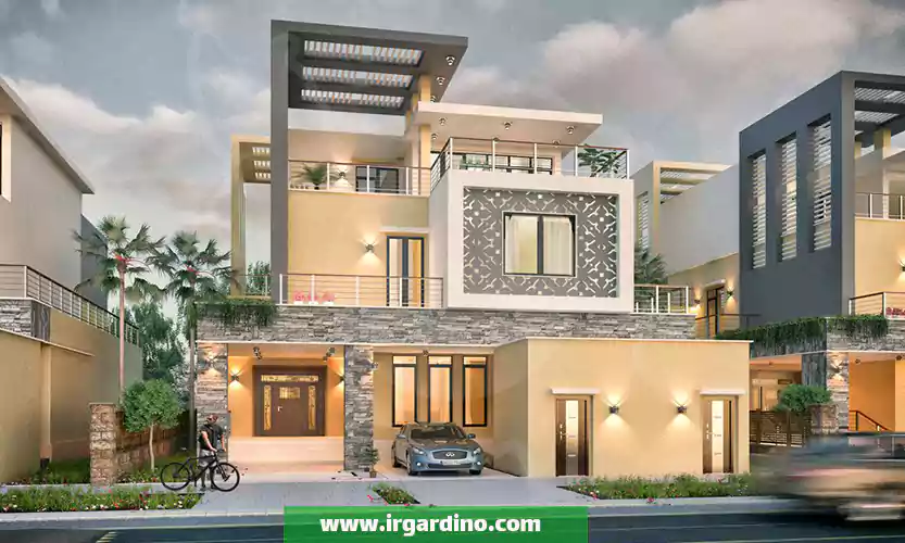 تکنیک طراحی نمای ویلا طراحی نمای ویلا